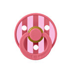 Bibs Studio Colour Block Kauçuk Emzik-Coral/B.Pink 0-6 Ay