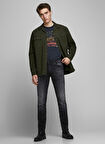 Jack & Jones Düşük Bel Slim Fit Siyah Erkek Denim Pantolon 12162430_JJIGLENN JJICON JJ 557 50S