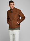 Jack & Jones 12147218_Jjerocky Jacket Noos  Normal Kalıp Düz Kahve Erkek Mont