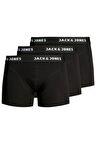 Jack & Jones 12171944 3 lü Erkek  Siyah Boxer