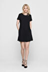 Only Kadın Onlmay %100 Pamuk Mini Elbise 15202971 Siyah