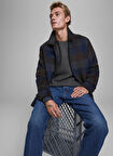Jack & Jones O Yaka Normal Düz Koyu Mavi Erkek Kazak 12179861_JPRBLUCARLOS KNIT CREW NEC