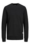 Jack & Jones Bisiklet Yaka Siyah Erkek Sweatshırt 12181903_JJEBASIC SWEAT CREW NECK N