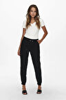 Only Kadın Onlkelda Beli Lastikli ve İp Detaylı Pantolon 15203946 Siyah