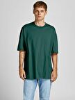 Jack & Jones Bisiklet Yaka Baskılı Koyu Yeşil Erkek T-Shirt 12185628_JORBRINK TEE SS CREW NECK