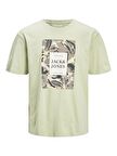 Jack & Jones Erkek Tişört Jorflower Branding Tee  Crew Neck Ln