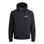 Jack & Jones JJERUSH HOOD Erkek  Siyah Yağmurluk