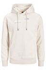 Jack & Jones Erkek Jcomono Vision Kapüşonlu Sweatshirt 63412216286 Bej