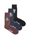 Jack & Jones Kurukafa Skull Socks Giftbox Erkek Siyah 3'lü Kutu Çorap 12224035-02