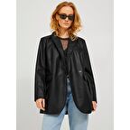 JJXX Kruvaze Yaka Siyah Kadın Blazer Ceket 12227940