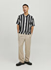 Jack & Jones Normal Siyah Çizgili Erkek Gömlek 12220423_JJEJEFF RESORT STRIPE SHIR