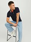 Jack & Jones Lacivert Erkek Polo T-Shirt JJEPAULOS POLO SS NOOS