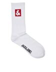Jack & Jones Beyaz Erkek Çorap 12234438_JACLI LOGO TENNIS SOCK