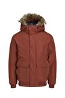 Jack & Jones Erkek Jjchamp Kapüşonlu Mont 12236822 Tarçın