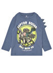 Name İt Mavi Erkek Çocuk T-Shirt NMMJINUS JURASSIC LS TOP NOOS VD
