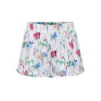 Kadın Çiçekli Astarlı Şort 15287721
