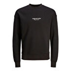 Jack & Jones Bisiklet Yaka Siyah Erkek Sweatshırt 12241694_JORVESTERBRO SWEAT CREW NE