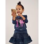 Name It Barbie Antrasit Kız Çocuk Sweatshirt 13221132