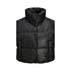 Jack & Jones 12236382 Jxbreezy Faux Leather Short Vest Otw Siyah
