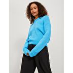 Jack&Jones JJXX Bisiklet Yaka Aqua Kadın Kazak 12200506