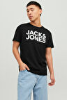Jack & Jones Erkek Jjecorp Baskı Detaylı Bisiklet Yaka T-Shirt 12151955 Black