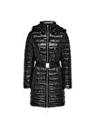 Only Siyah Kadın Kaban ONLNEWSCARLETT QUILT BELTED COAT OT