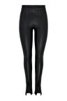 ONLY ONLPAPAYA FAUX LEATH SLIT LEGGING CC OTW SİYAH