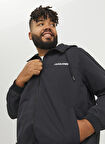 Jack & Jones Standart Siyah Erkek Ceket 12243517_JJERUSH HOOD BOMBER NOOS P