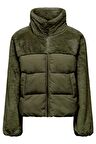 ONLWANJA FUR PUFFER MIX JACKET CC OTW HAKİ