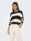 Only Onlatia L/S Stripe Pullover Kadın Kazak
