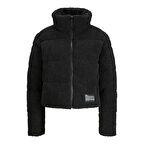 Jack & Jones 12240601 Jxisa Teddy Puffer Jacket Otw Siyah