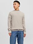 Jack & Jones Erkek Bisiklet Yaka Örme Sweatshirt - 12243116