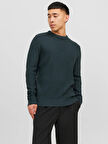 Jack & Jones Erkek Bisiklet Yaka Örme Sweatshirt - 12243116