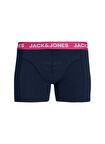 Jack & Jones Siyah - Pembe Erkek Boxer 12248064_JACNORMAN CONTRAST TRUNK S