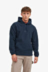 Jack & Jones Jorsilverlake Fleece Hood Erkek Mavi Sweatshirt 12242470-Blue