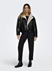 Only Siyah Kadın Mont ONLANITA BONDED BIKER OTW