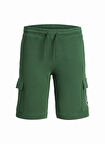 Jack & Jones Bağlamalı Bel Normal Koyu Yeşil Erkek Çocuk  Şort JPSTSWIFT CARGO SWEAT SHORTS AUT JN