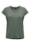 Only Kadın Onlclaudıa Bisiklet Yaka Kısa Kollu T-Shirt 15318422 Haki