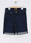 Jack & Jones Normal Bel Normal Açık Mavi Erkek Çocuk Denim Şort JJIRICK JJORIGINAL SHORTS AM 600 JN