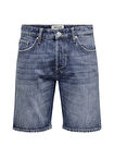 Only & Sons Denim Şort, M, Mavi