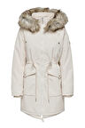 Only Kadın Kürklü Kapüşonlu Parka Mont - 15322159