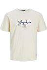JACK&JONES JORARUBA BRANDING TEE SS CREW NECK 12255452 KREM