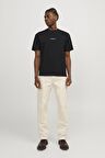 JACK&JONES JORARUBA LANDSCAPE TEE SS CREW NECK12255525 SİYAH