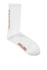 JACK&JONES JACBORA TENNIS SOCK 12256197 BEYAZ-KIRMIZI