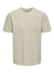 ONSKIAN LIFE REG SEERSUCKER SS TEE NOOS EKRU