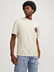 Jack & Jones Erkek Sırt Baskılı Oversize T-shirt - 12256930