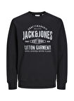 Jack & Jones Baskılı Erkek Çocuk  Siyah Sweatshırt 12259862