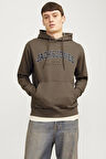 JJECALEB VARSITY SWEAT HOOD NOOS KAHVERENGİ12256521