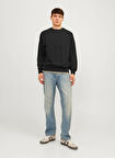 Jack & Jones Bisiklet Yaka Siyah Erkek Sweatshırt 12257853_JJECHARGE SWEAT CREW NECK