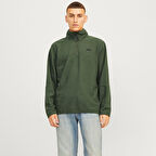 Jack Jones Quarter Zip Sweatshirt Corp Logo Polar Fleece